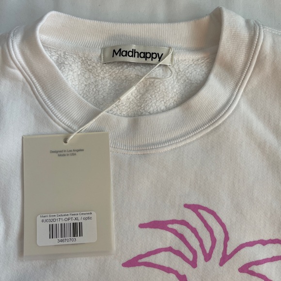 NWT! madhappy miami store exclusive fleece crewneck XL - Picture 3 of 7